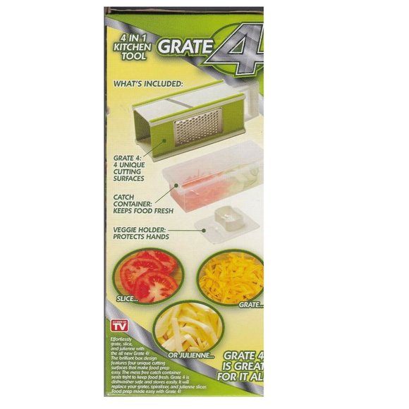 Grate 4 Kitchen Tool 4-in-1 Unique Cutting Surfaces - Picture 3 of 4